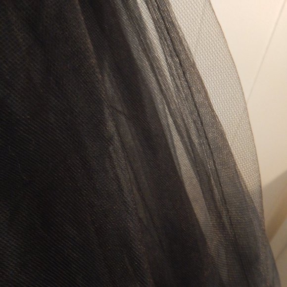 Vintage Cache Embellished Black Tulle Skirt Evening Dress - Picture 2 of 11